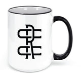 15oz Reading Coffee Black Handle Mug