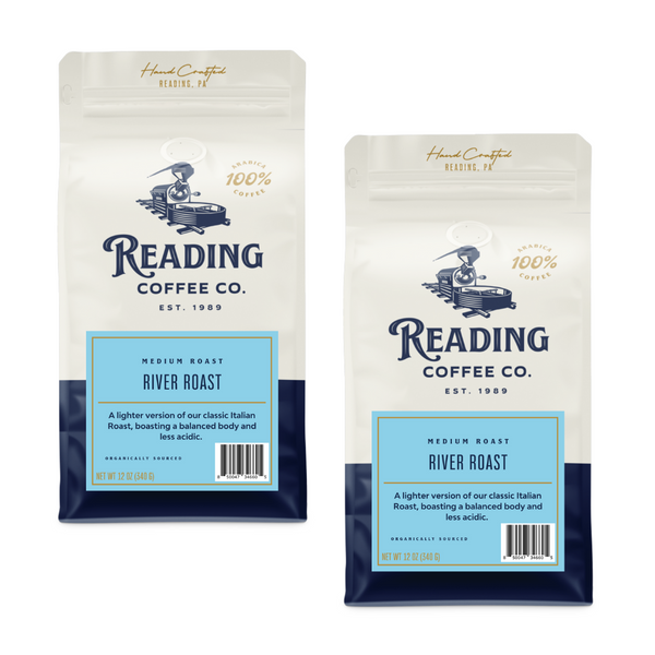 Two bags of River Roast Coffee