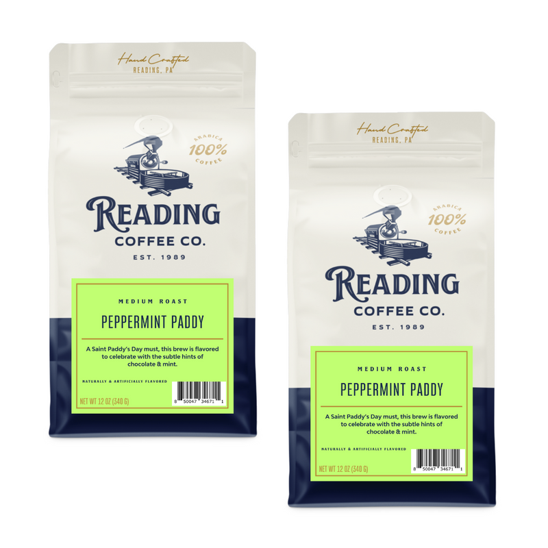 Two bags of Peppermint Paddy Coffee
