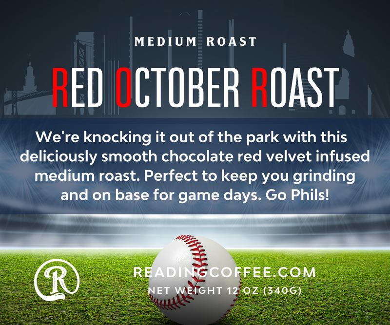 We're knocking it out of the park with this deliciously smooth chocolate red velvet infused medium roast. Perfect to keep you grinding and on base for game days. Go Phils! 