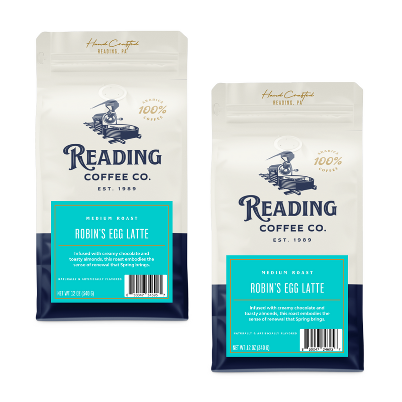 Two bags of Robins Egg Latte Coffee