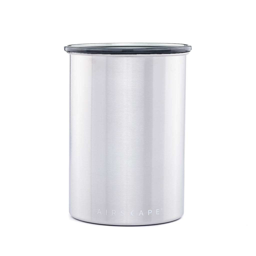 Airscape Classic Brushed Steel Coffee Storage Canister - 7 in 64 oz